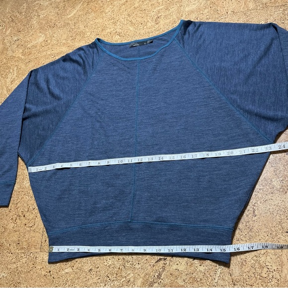 Prana Amanda Wool Blend Dolman Sleeve Top In Blue Sz S - Picture 12 of 15